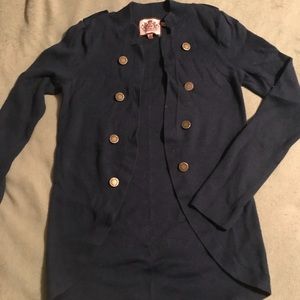 Juicy couture navy button cardigan